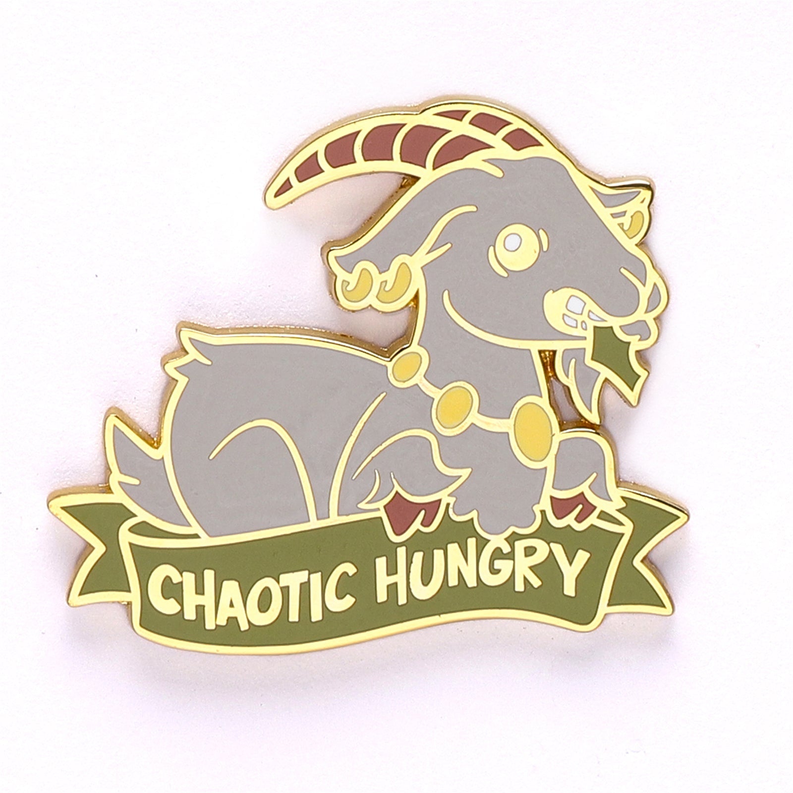 HYMGHO Alternative Alignments Chaotic Hungry Goat enamel pin