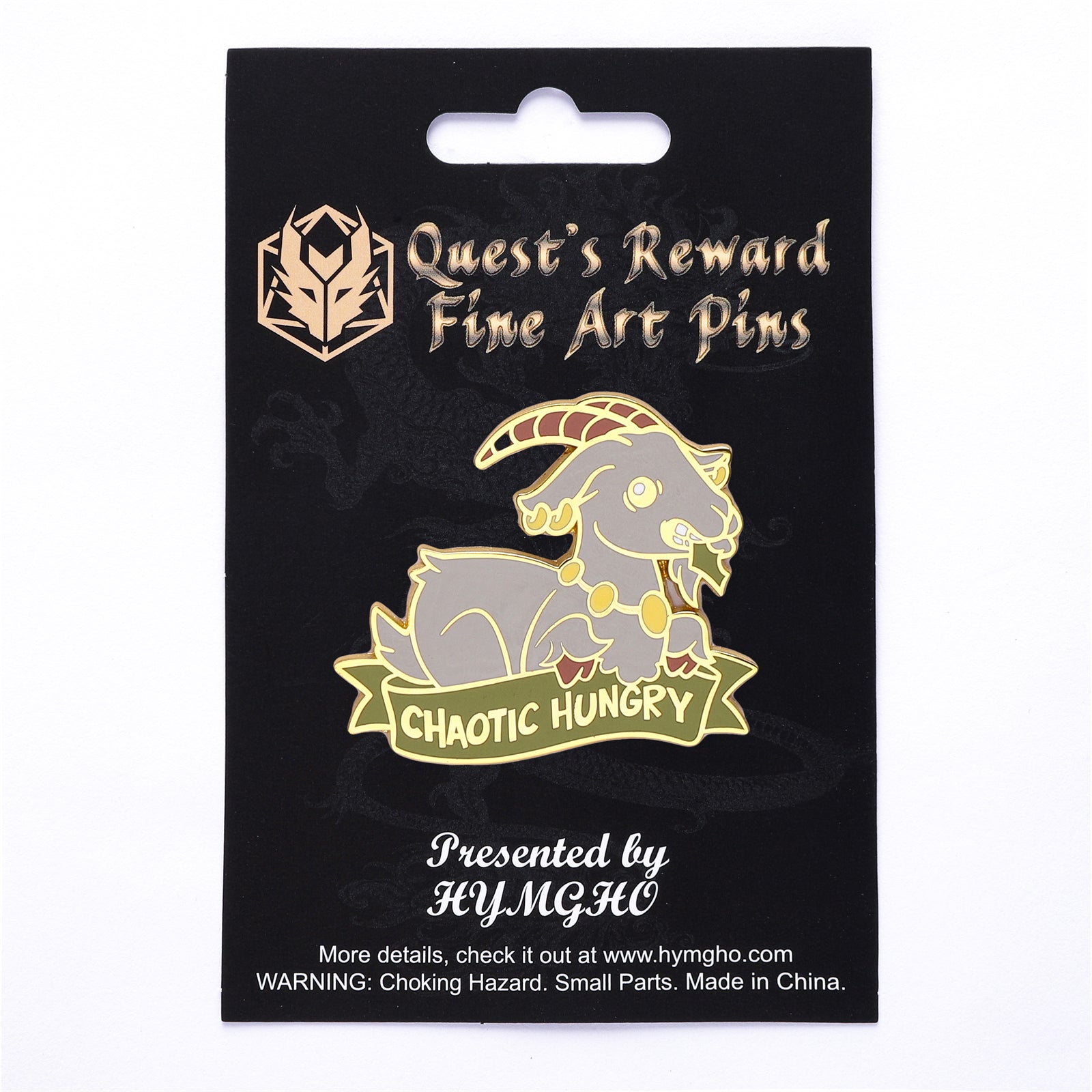 HYMGHO Alternative Alignments Chaotic Hungry Goat enamel pin image 2
