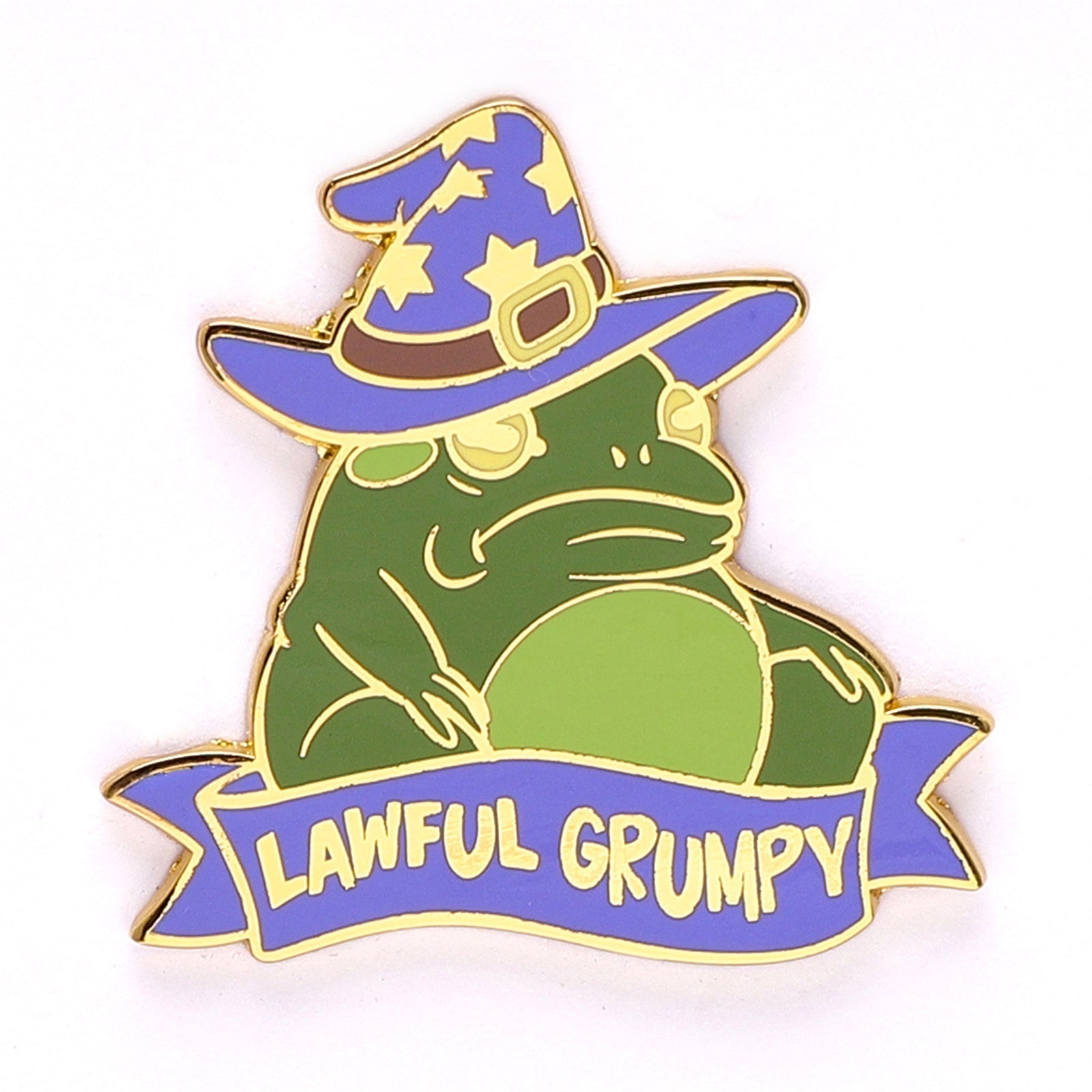 HYMGHO Alternative Alignments Lawful Grumpy Toad enamel pin
