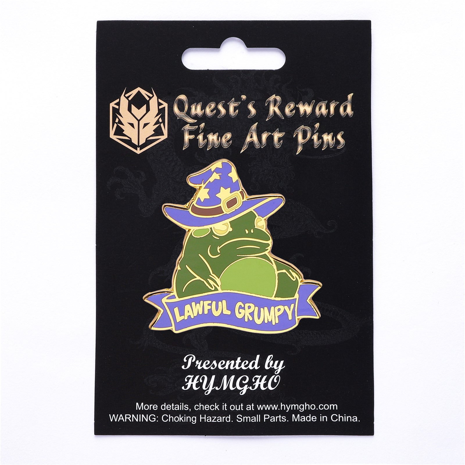 HYMGHO Alternative Alignments Lawful Grumpy Toad enamel pin image 2