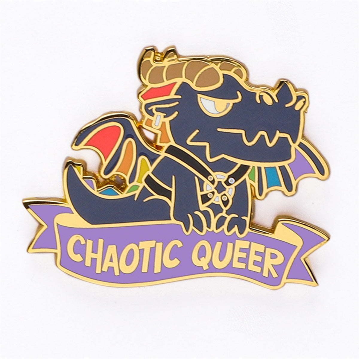 HYMGHO Alternative Alignments Chaotic Queer enamel pin