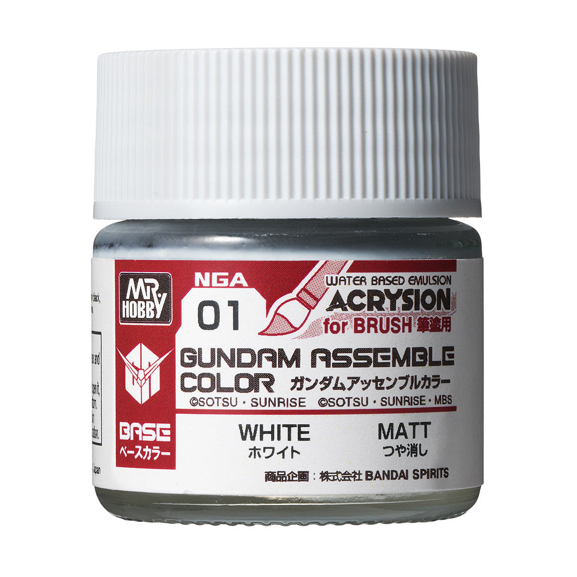 Mr. Hobby Gundam Assemble Color White 10ml NGA01 bottle