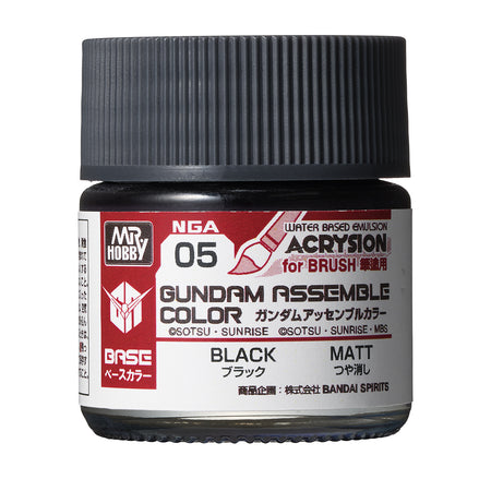 Mr. Hobby Gundam Assemble Color Black 10ml NGA05 bottle