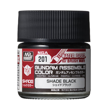 Mr. Hobby Gundam Assemble Color Shade Black 10ml NGA201 bottle