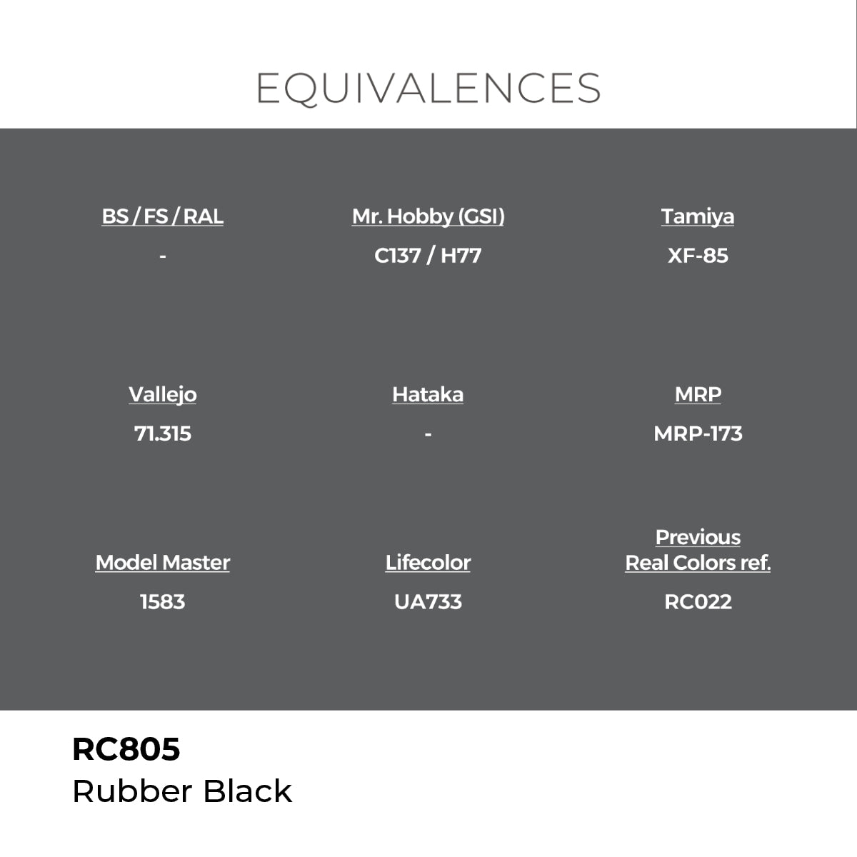 Real Colors Rubber Black 17 ml. RC805