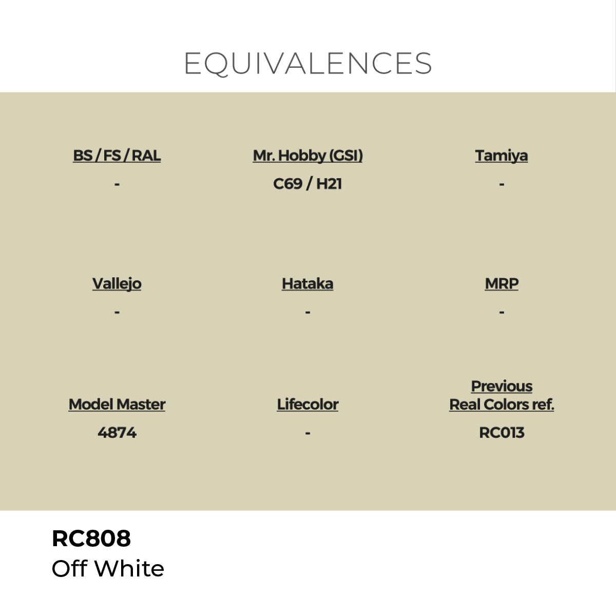 Real Colors Off White 17 ml. RC808