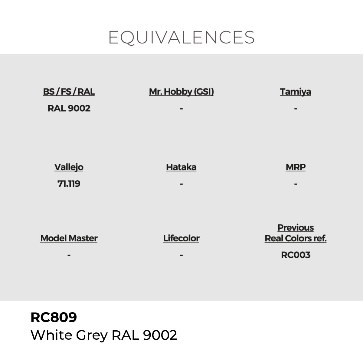 Real Colors White Grey RAL 9002 17 ml. RC809