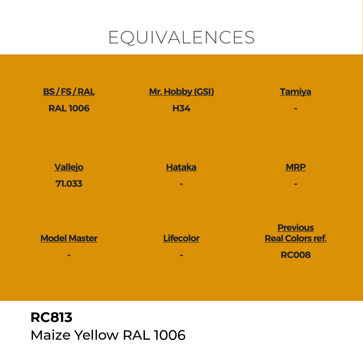 Real Colors Maize Yellow RAL 1006 17 ml. RC813