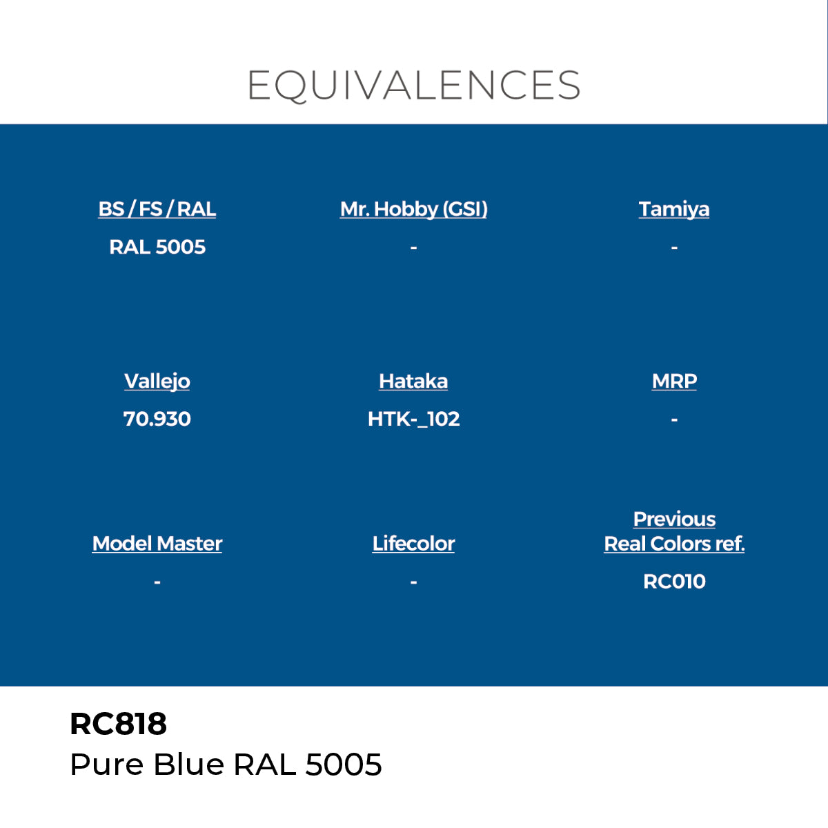 Real Colors Pure Blue RAL 5005 17 ml. RC818