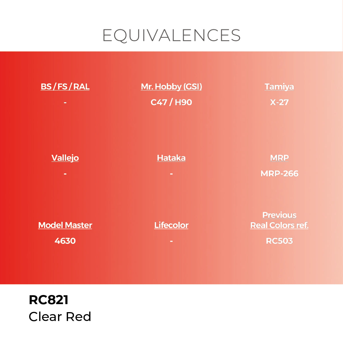 Real Colors Clear Red 17 ml. RC821