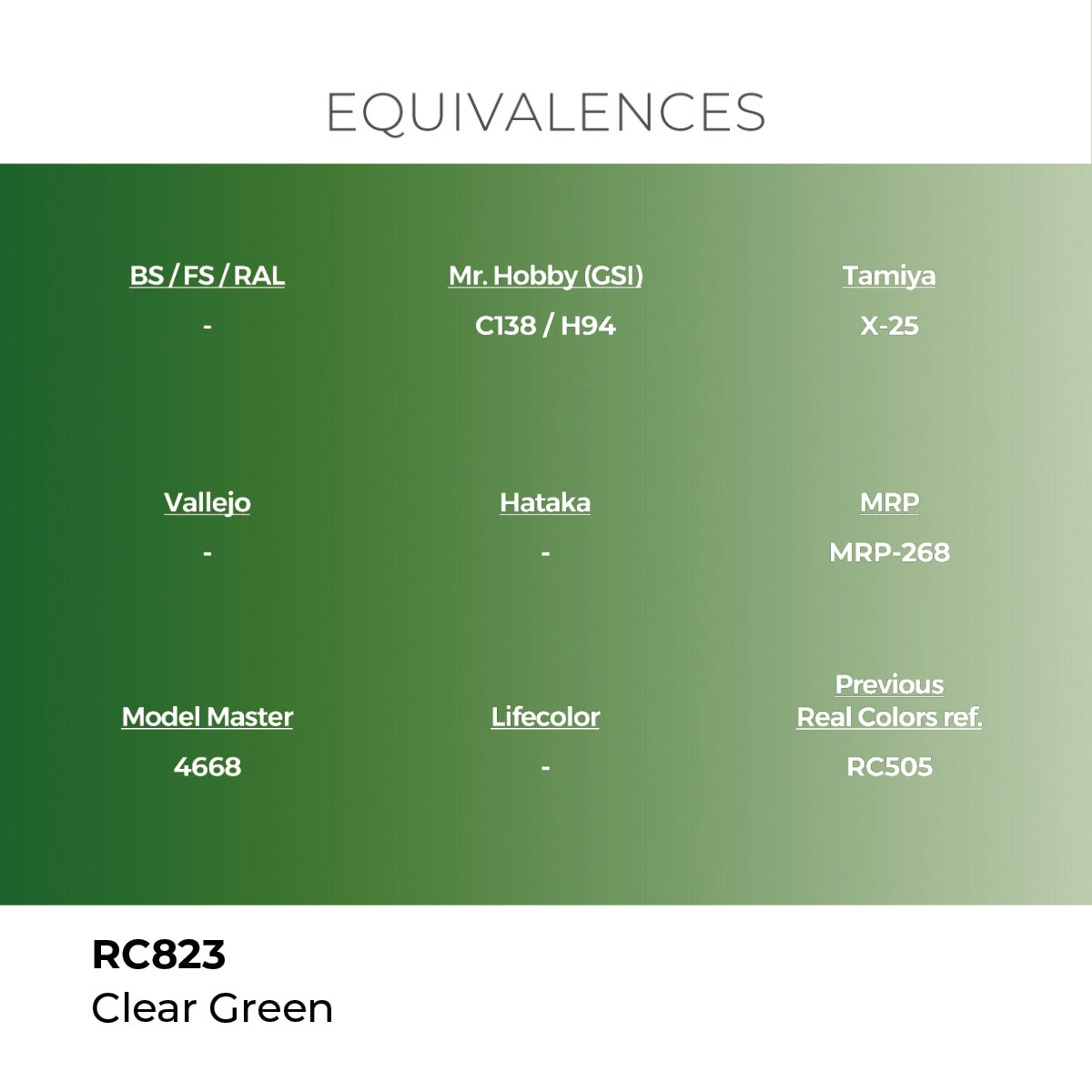 Real Colors Clear Green 17 ml. RC823