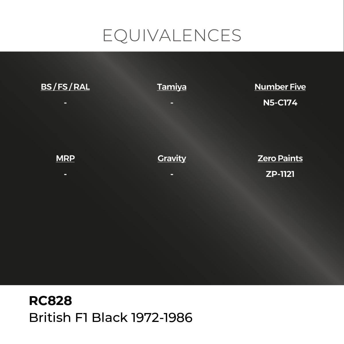 Real Colors British F1 Black 1972-1986 17 ml. RC828