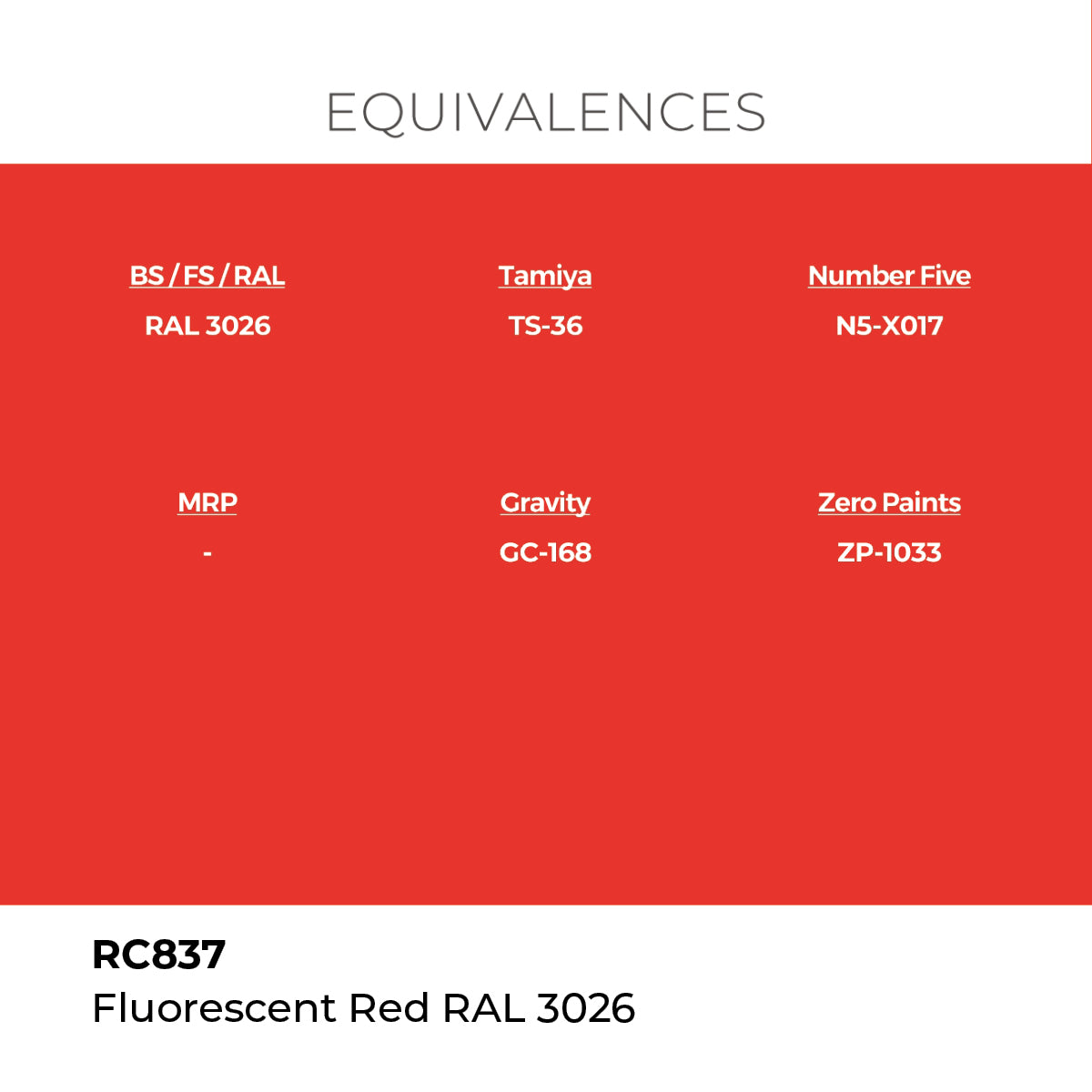 Real Colors Fluorescent Red RAL 3026 17 ml. RC837