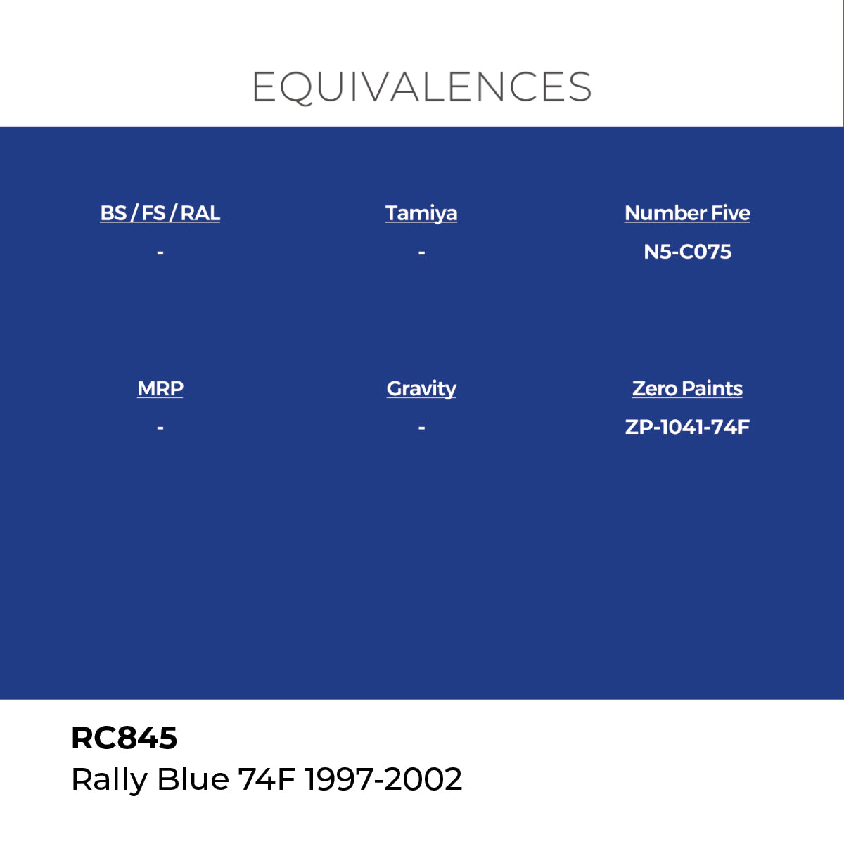 Real Colors Rally Blue 74F 1997-2002 17 ml. RC845