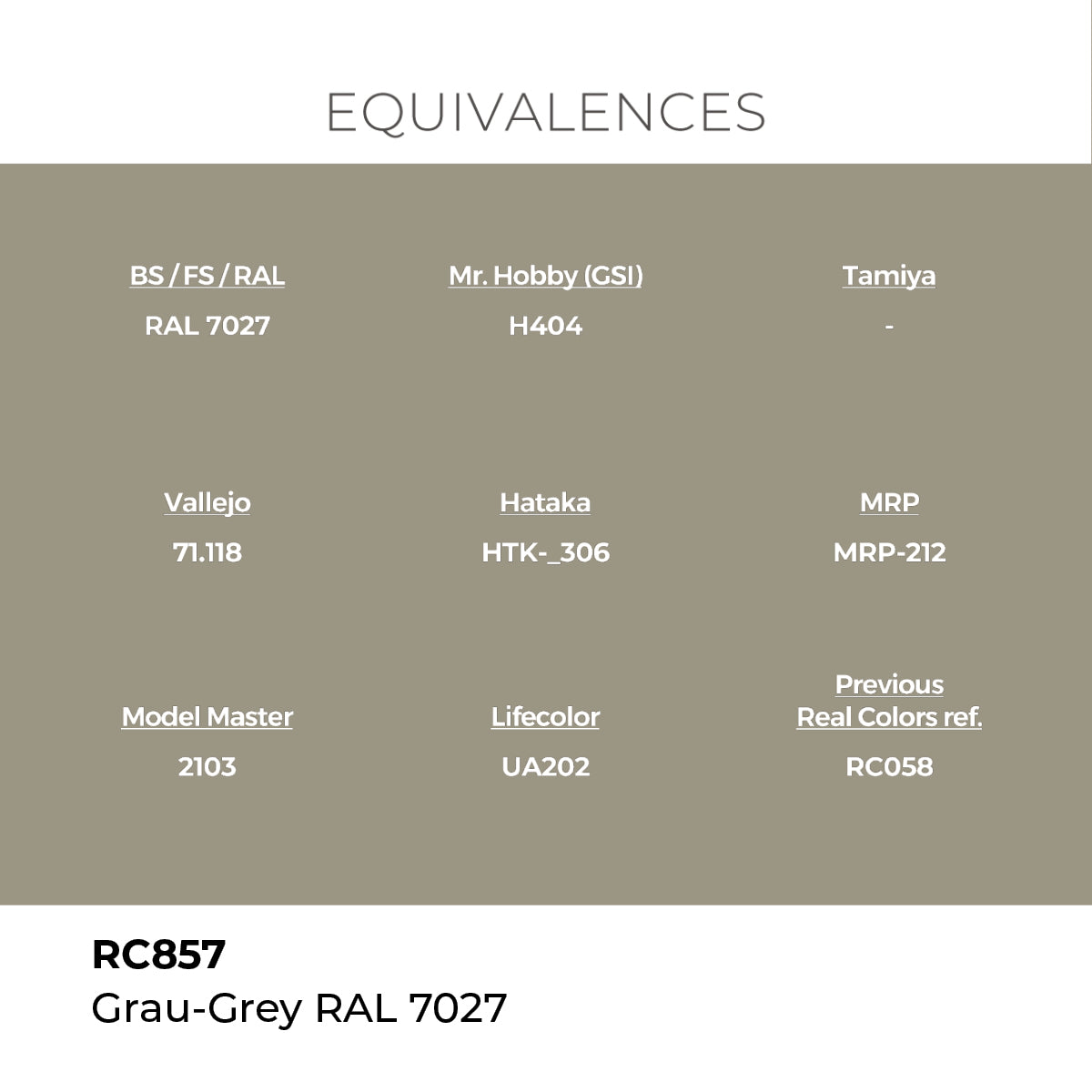 Real Colors Grau-Grey RAL 7027 17 ml. RC857