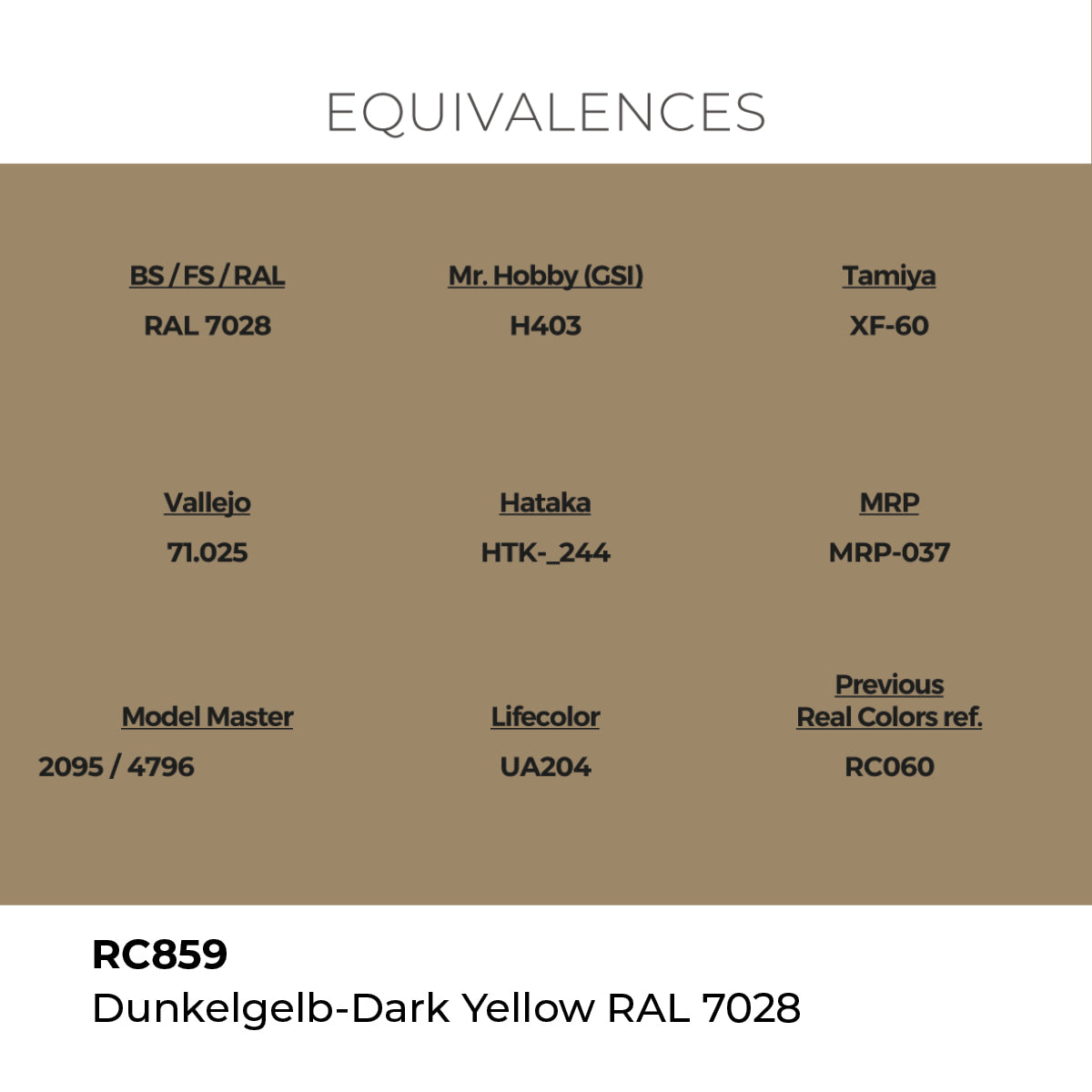 Real Colors Dunkelgelb-Dark Yellow RAL 7028 17 ml. RC859