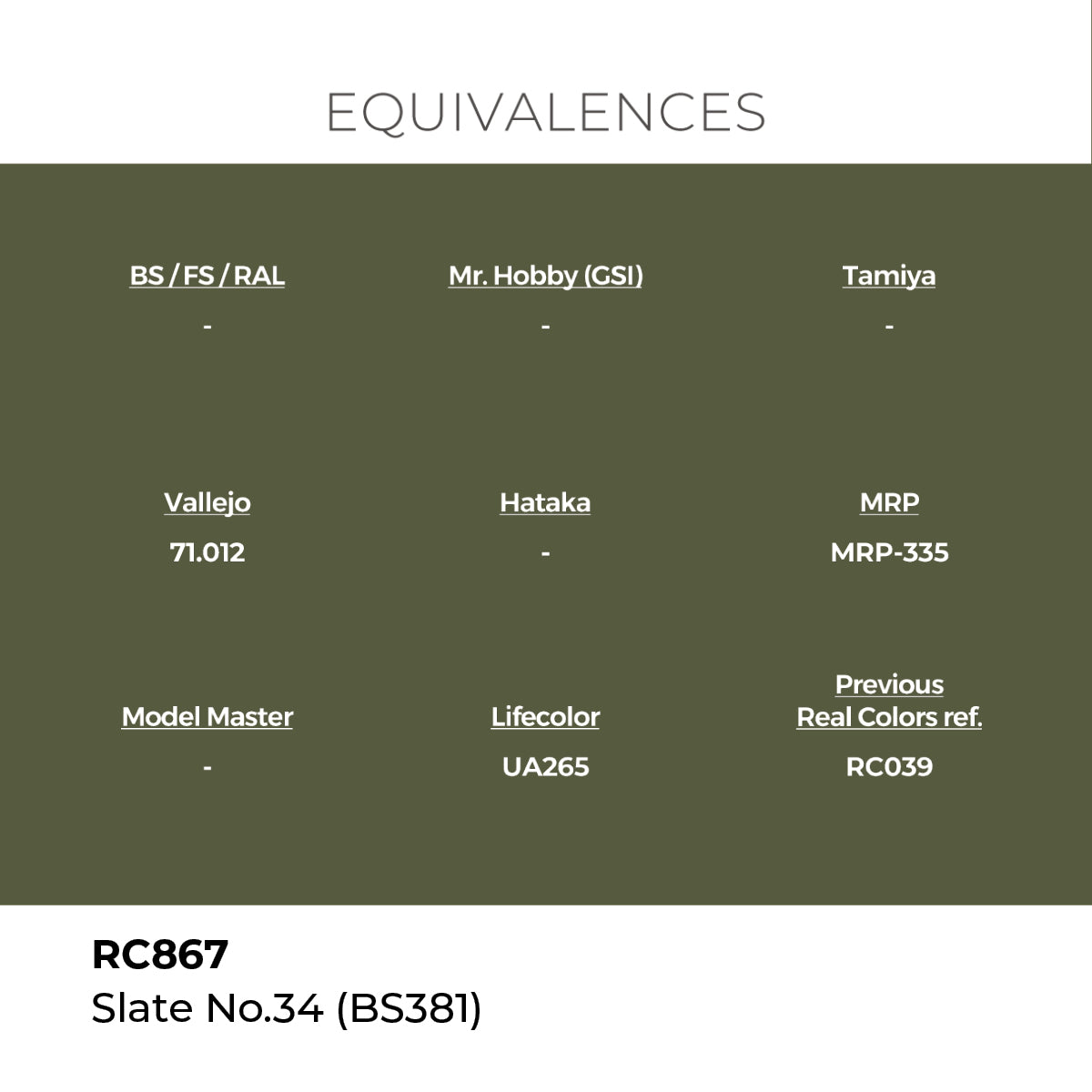 Real Colors Slate No.34 (BS381) 17 ml. RC867