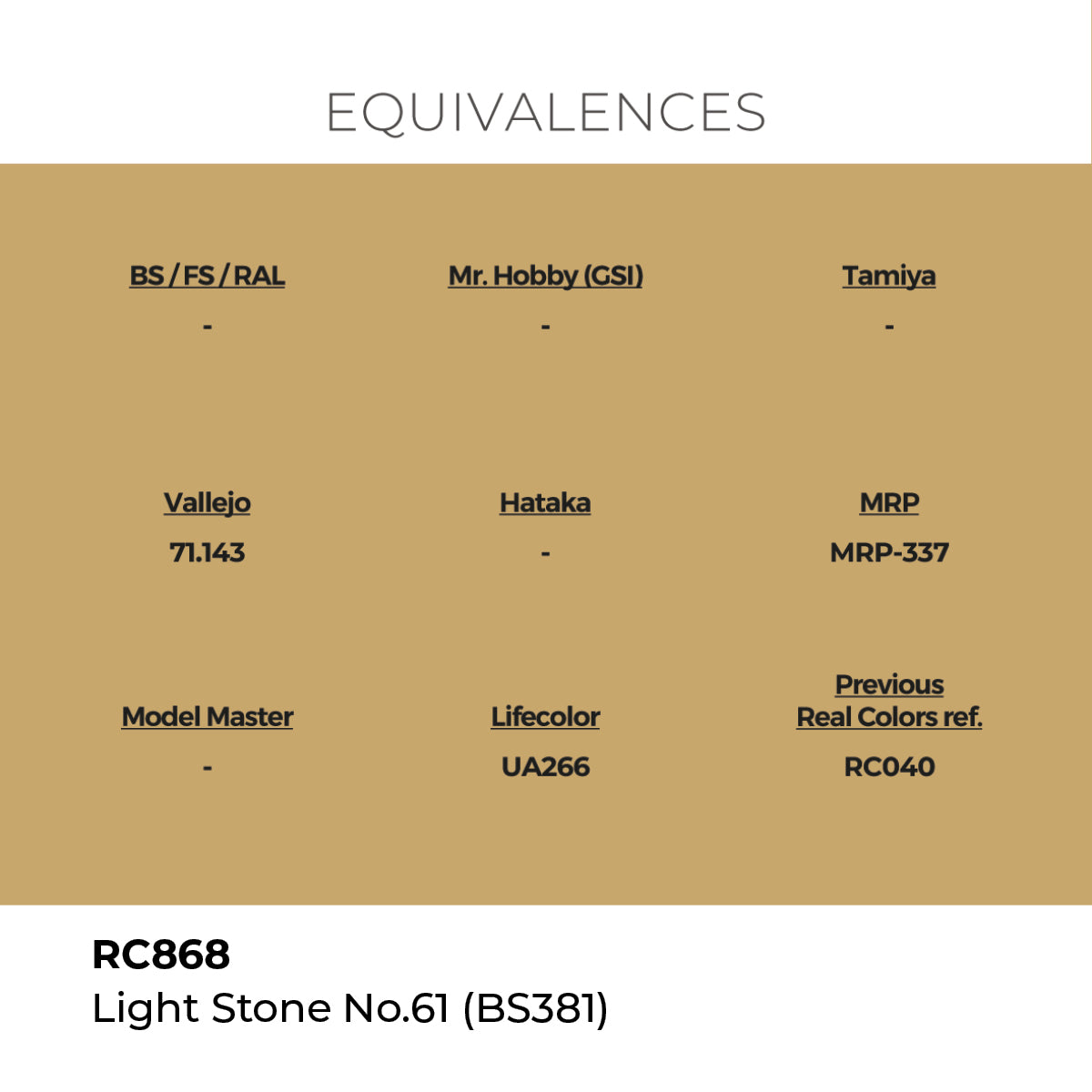 Real Colors Light Stone No.61 (BS381) 17 ml. RC868