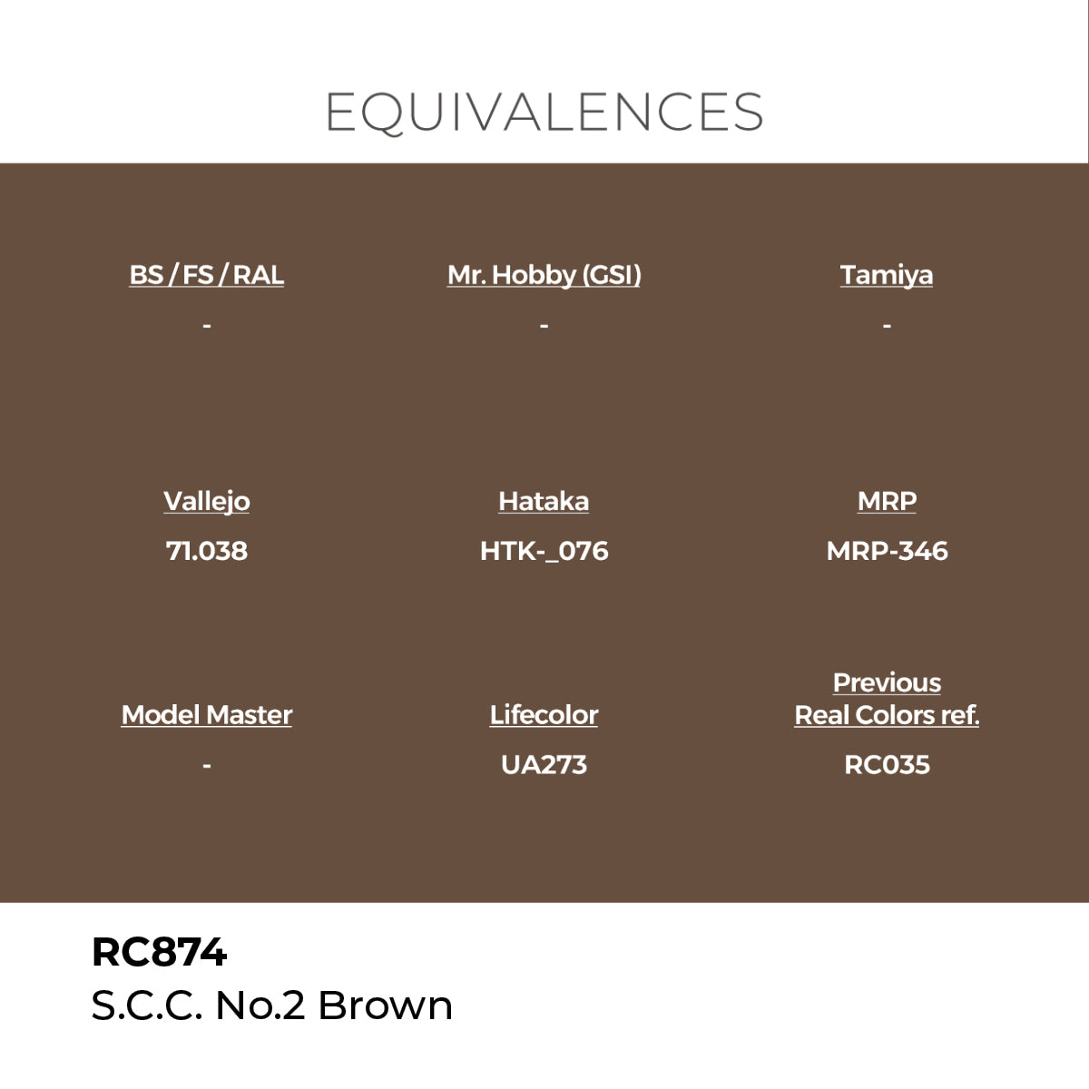 Real Colors S.C.C. No.2 Brown 17 ml. RC874