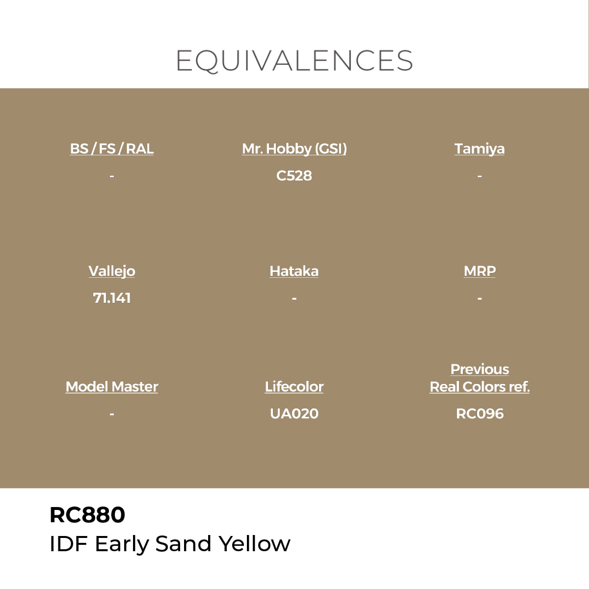 Real Colors IDF Early Sand Yellow 17 ml. RC880