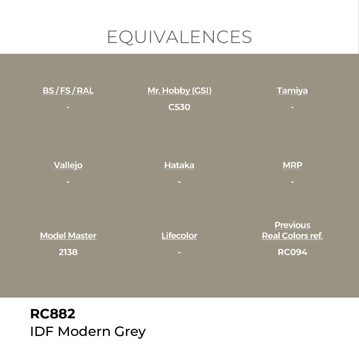 Real Colors IDF Modern Grey 17 ml. RC882