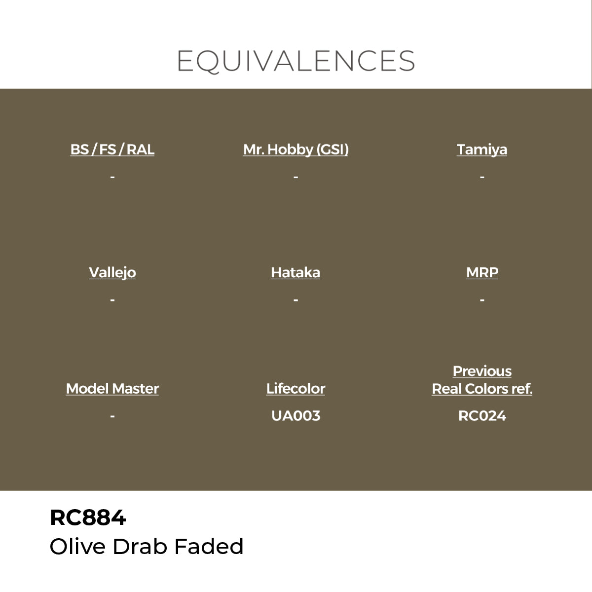 Real Colors Olive Drab Faded 17 ml. RC884