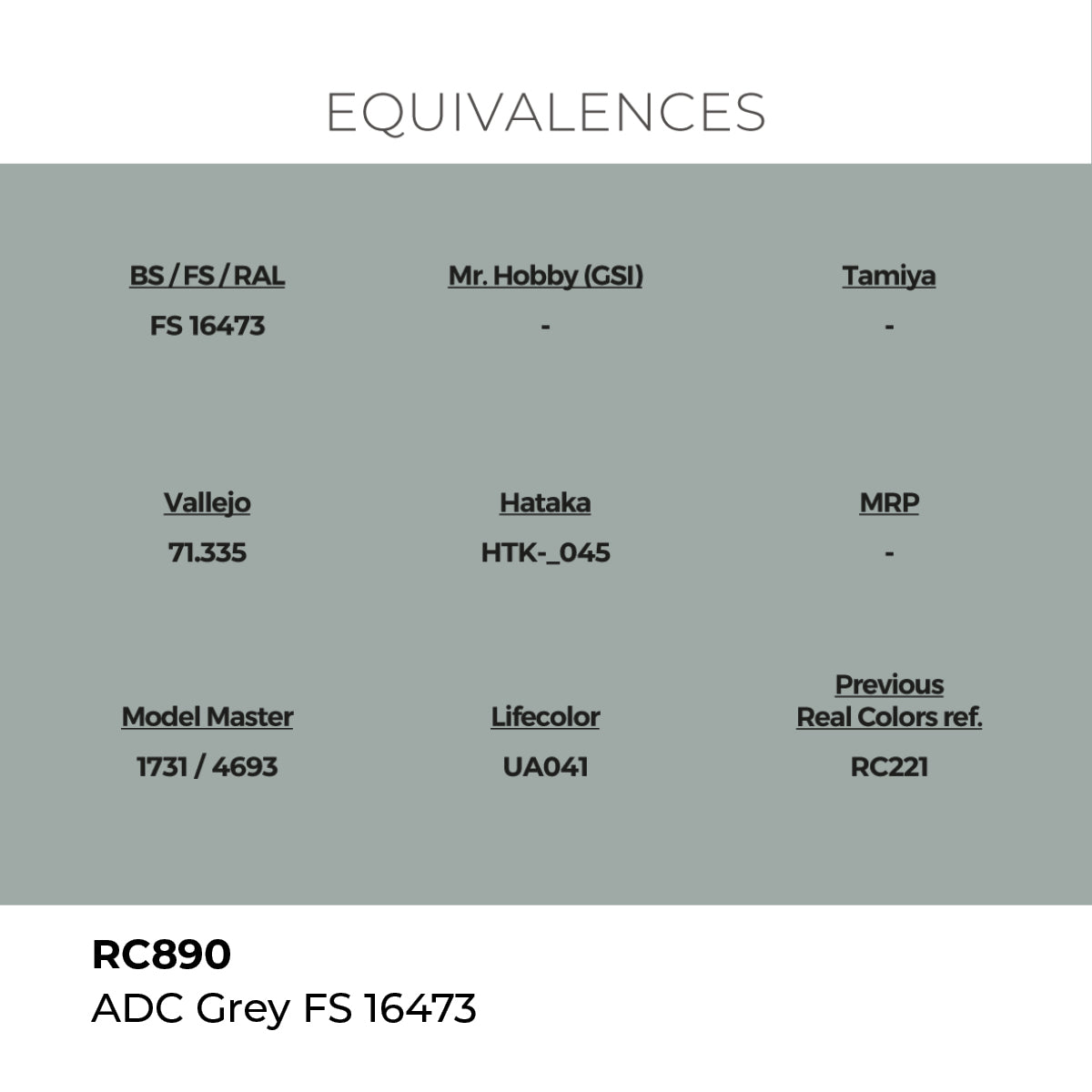 Real Colors ADC Grey FS 16473 17 ml. RC890