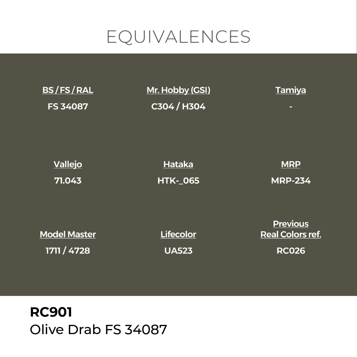 Real Colors Olive Drab FS 34087 17 ml. RC901