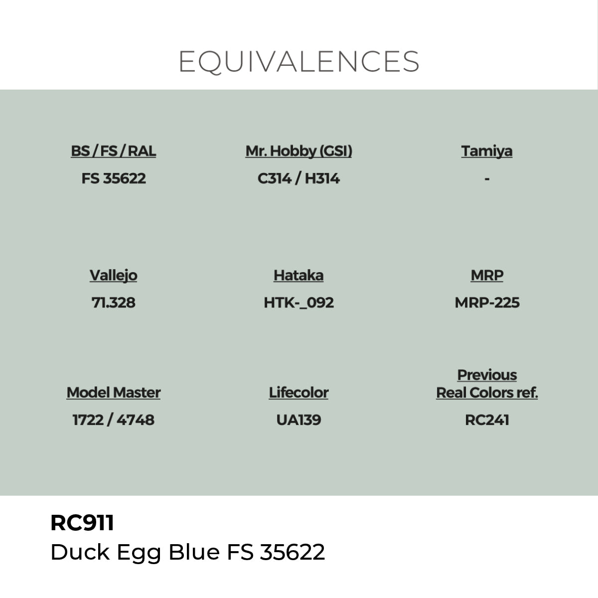 Real Colors Duck Egg Blue FS 35622 17 ml. RC911