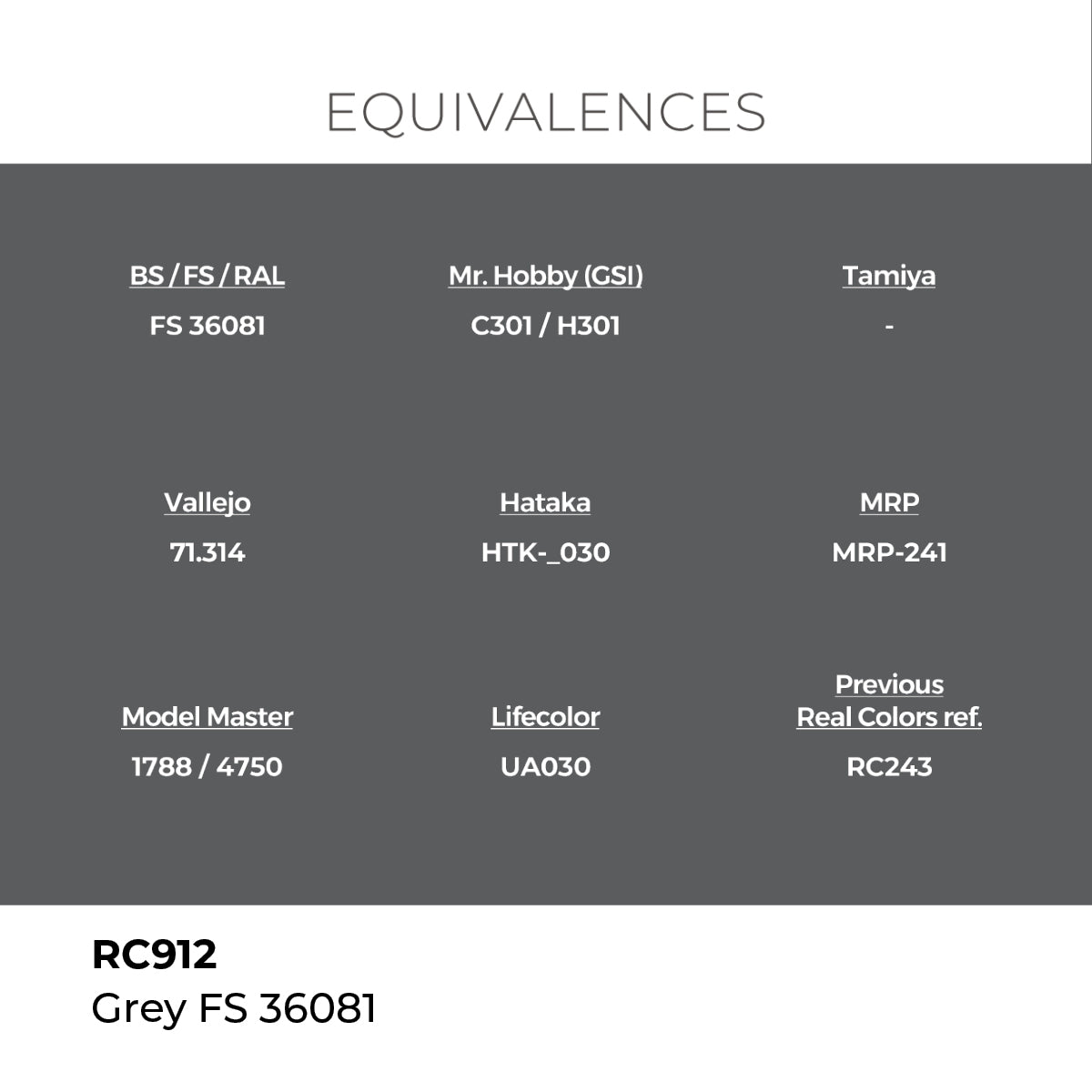 Real Colors Grey FS 36081 17 ml. RC912