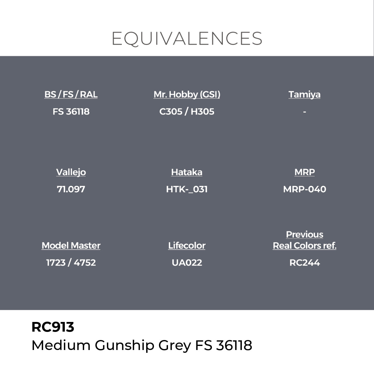 Real Colors Medium Gunship Grey FS 36118 17 ml. RC913