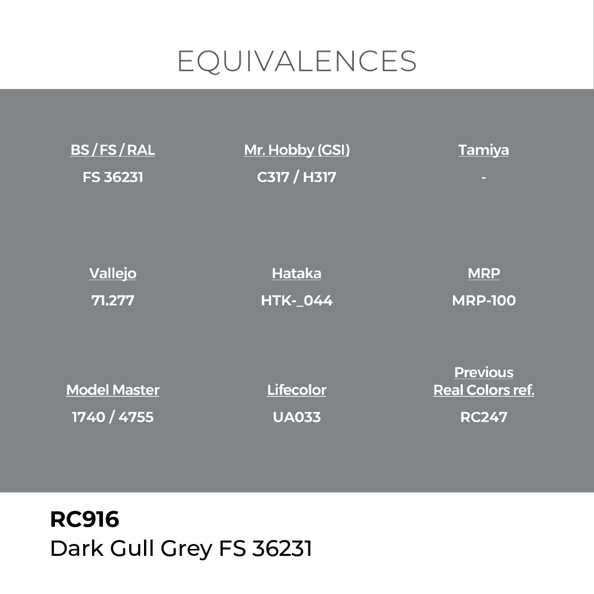 Real Colors Dark Gull Grey FS 36231 17 ml. RC916