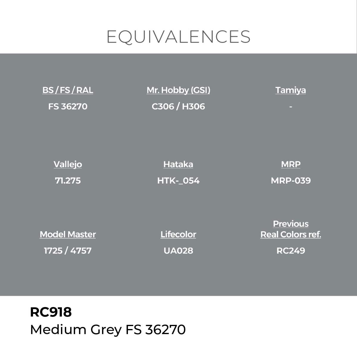 Real Colors Medium Grey FS 36270 17 ml. RC918
