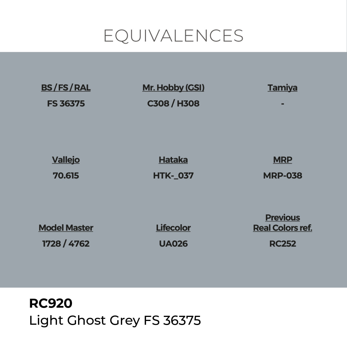 Real Colors Light Ghost Grey FS 36375 17 ml. RC920
