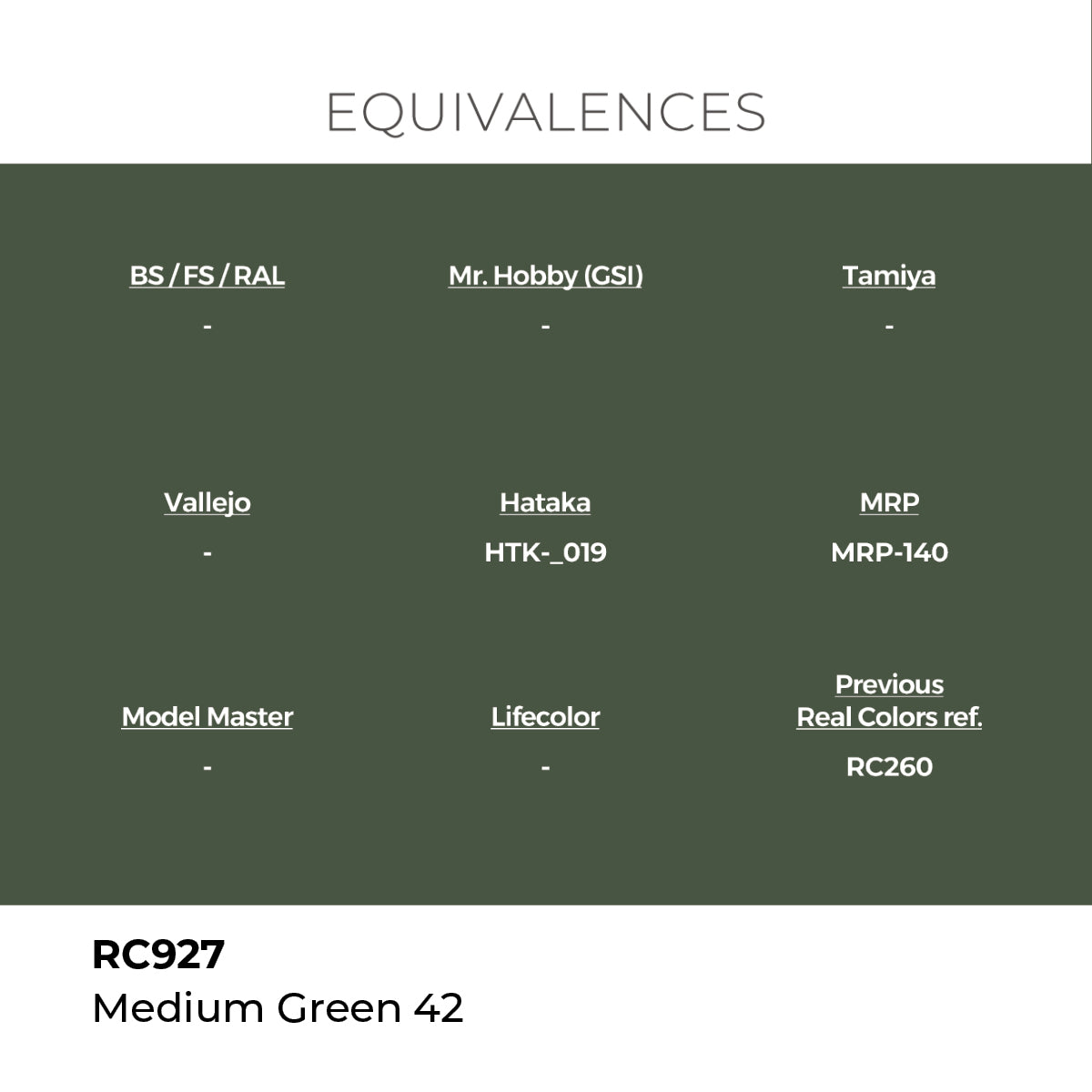 Real Colors Medium Green 42 17 ml. RC927