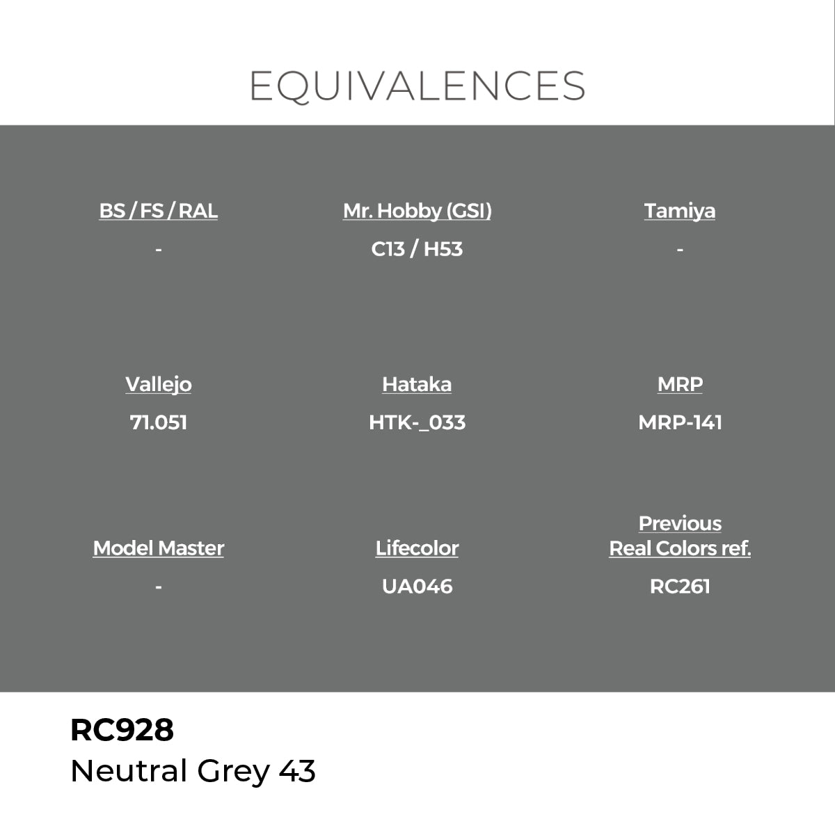 Real Colors Neutral Grey 43 17 ml. RC928