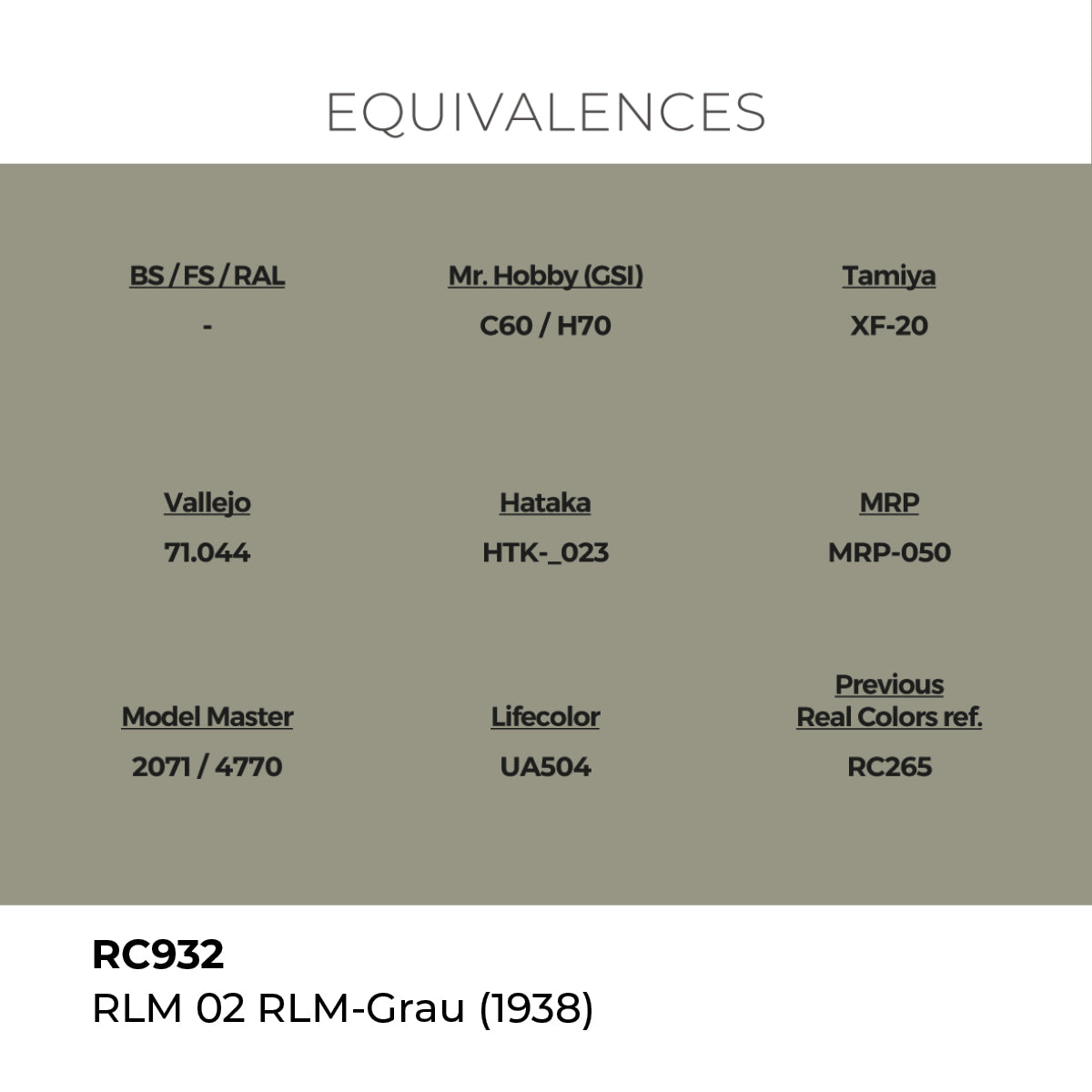 Real Colors RLM 02 RLM-GRAU (1938) 17 ml. RC932