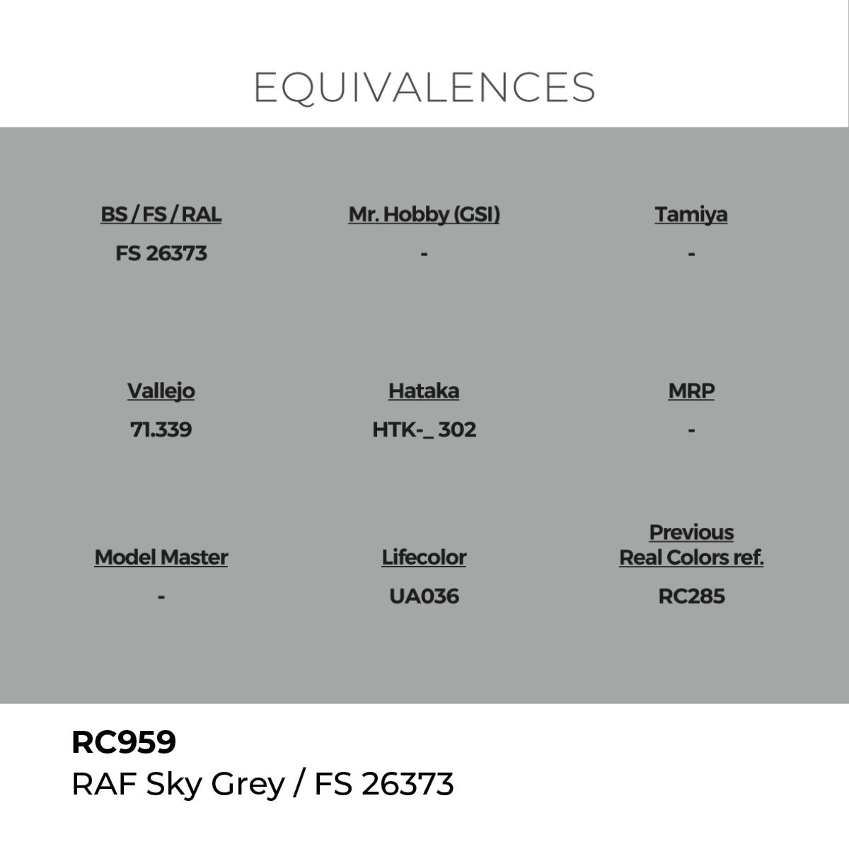 Real Colors RAF Sky Grey / FS 26373 17 ml. RC959