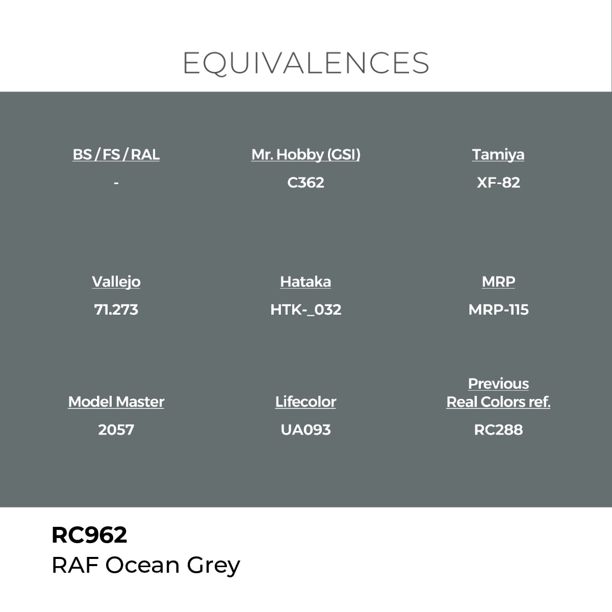 Real Colors RAF Ocean Grey 17 ml. RC962