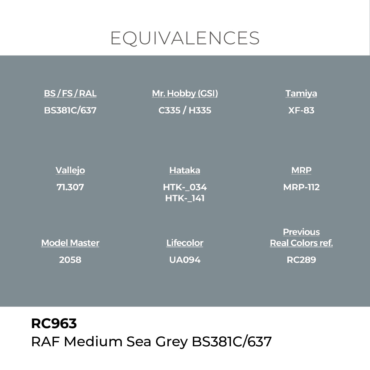 Real Colors RAF Medium Sea Grey BS381C/637 17 ml. RC963