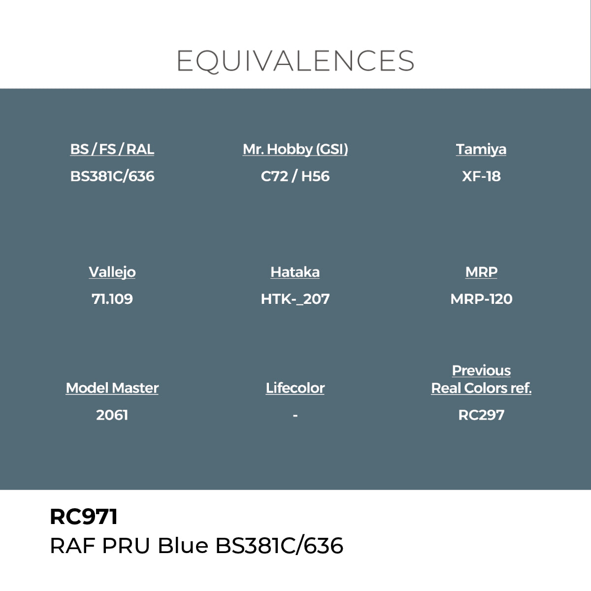 Real Colors RAF PRU Blue BS381C/636 17 ml. RC971