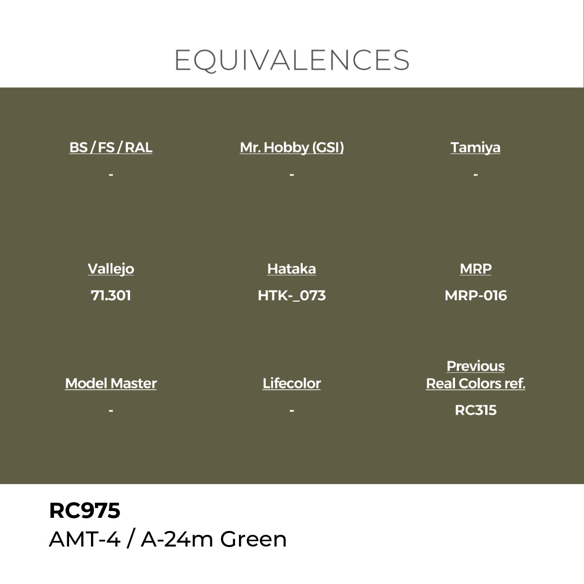 Real Colors AMT-4 / A-24M Green 17 ml. RC975