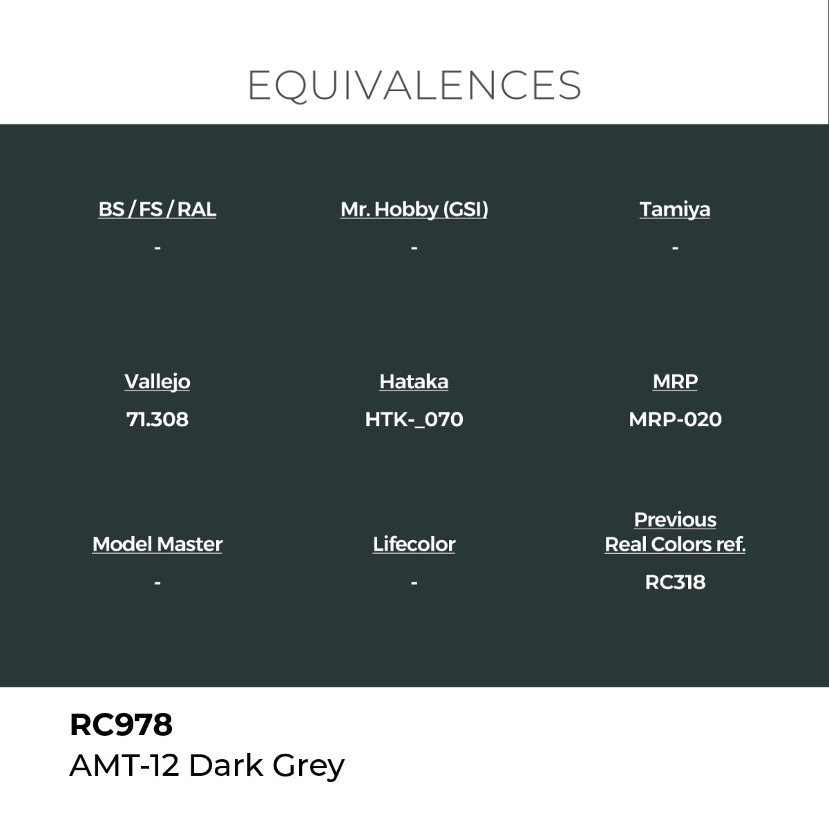 Real Colors AMT-12 Dark Grey 17 ml. RC978