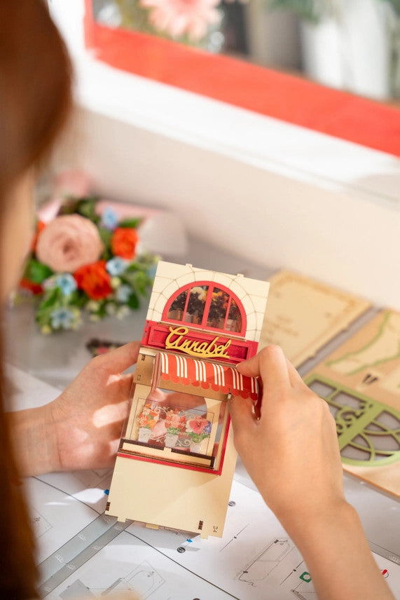 DIY Book Nook Kit: Floral Corner with Dust Cover