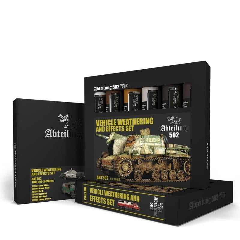 Abteilung 502 Vehicle Weathering and Effects Set Tube Oil 6x20ml 302