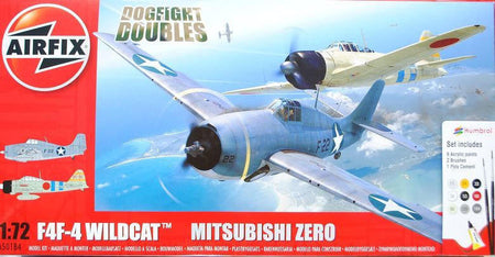 Airfix 1/72 F4F-4 and A6M2 Zero Dogfight Double 50184