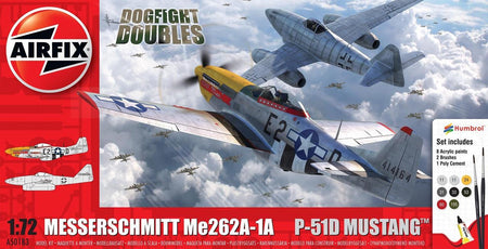 Airfix 1/72 Me262 and P-51D Dogfight Double 50183