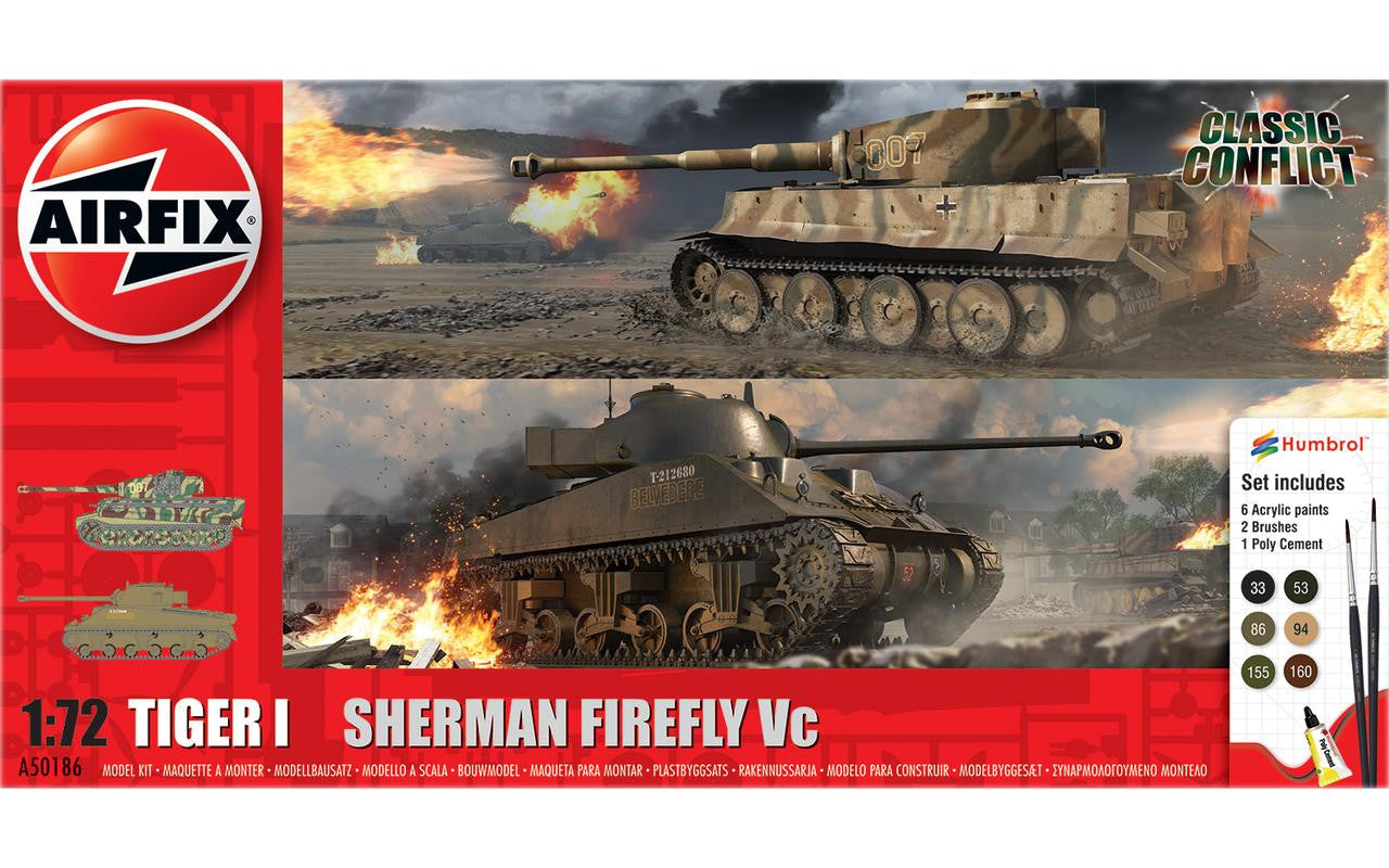 Airfix 1/72 Tiger I vs Sherman Firefly Classic Conflict 50186