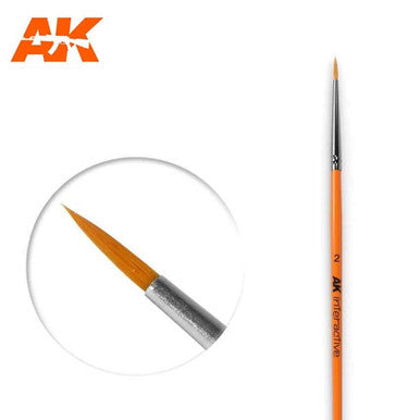#2 Size Paintbrush Round Synthetic AK604
