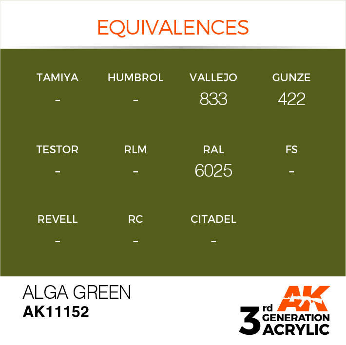 AK Interactive 3G Acrylic Alga Green AK11152